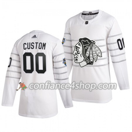 Adidas Maillot de Hockey Chicago Blackhawks Personnaliser Blanc 2020 NHL All-Star Authentic - Homme